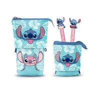 Case de crayon Disney Stitch + 2 stylos effacés karactéries