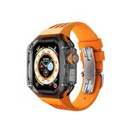 Case de kit de mod transparent pour une bande de montre FluororUbber de 49 mm pour la série de montres en silicone Ultra 8 SIRA 8