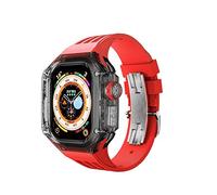 Case de kit de mod transparent pour une bande de montre FluororUbber de 49 mm pour la série de montres en silicone Ultra 8 SIRA 8