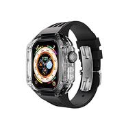 Case de kit de mod transparent pour une bande de montre FluororUbber de 49 mm pour la série de montres en silicone Ultra 8 SIRA 8