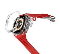 Case de kit de mod transparent pour une bande de montre FluororUbber de 49 mm pour la série de montres en silicone Ultra 8 SIRA 8