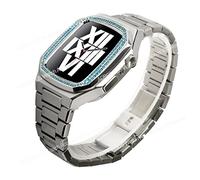 Case de kit de modification de diamant pour bande 8 7 45 mm 44 mm Base de boîtier en acier inoxydable pour la série Iwatch 6 SE 5 4 SET DE MOD DIY
