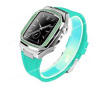 Case de kit de modification de diamant pour bande 8 7 45 mm 44 mm Base de boîtier en acier inoxydable pour la série Iwatch 6 SE 5 4 SET DE MOD DIY