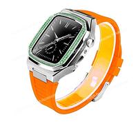 Case de kit de modification de diamant pour bande 8 7 45 mm 44 mm Base de boîtier en acier inoxydable pour la série Iwatch 6 SE 5 4 SET DE MOD DIY