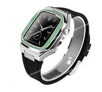 Case de kit de modification de diamant pour bande 8 7 45 mm 44 mm Base de boîtier en acier inoxydable pour la série Iwatch 6 SE 5 4 SET DE MOD DIY