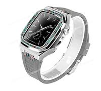 Case de kit de modification de diamant pour bande 8 7 45 mm 44 mm Base de boîtier en acier inoxydable pour la série Iwatch 6 SE 5 4 SET DE MOD DIY