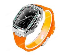 Case de kit de modification de diamant pour bande 8 7 45 mm 44 mm Base de boîtier en acier inoxydable pour la série Iwatch 6 SE 5 4 SET DE MOD DIY