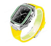 Case de kit de modification de diamant pour bande 8 7 45 mm 44 mm Base de boîtier en acier inoxydable pour la série Iwatch 6 SE 5 4 SET DE MOD DIY