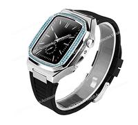 Case de kit de modification de diamant pour bande 8 7 45 mm 44 mm Base de boîtier en acier inoxydable pour la série Iwatch 6 SE 5 4 SET DE MOD DIY