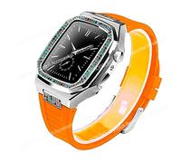 Case de kit de modification de diamant pour bande 8 7 45 mm 44 mm Base de boîtier en acier inoxydable pour la série Iwatch 6 SE 5 4 SET DE MOD DIY