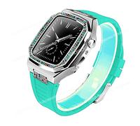 Case de kit de modification de diamant pour bande 8 7 45 mm 44 mm Base de boîtier en acier inoxydable pour la série Iwatch 6 SE 5 4 SET DE MOD DIY