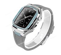 Case de kit de modification de diamant pour bande 8 7 45 mm 44 mm Base de boîtier en acier inoxydable pour la série Iwatch 6 SE 5 4 SET DE MOD DIY