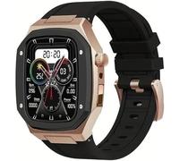 Case de montre en acier inoxydable Band de montre en silicone , pour la série 9/8/7/6/5/4 / SE , STRAPE DE LE LUXE STRAP + COUVERTURE METAL MOD MOD Kit , pour 45 mm 44 mm Remplacement