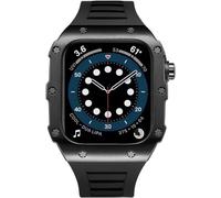 Case de montre en acier inoxydable Band silicone ， pour la série 8 7 6 5 4 SE 45 mm 44 mm Accessoires de remplacement ， Hommes Femmes Woard Watch Hot Strap Mod Kit