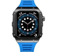Case de montre en acier inoxydable Band silicone ， pour la série 8 7 6 5 4 SE 45 mm 44 mm Accessoires de remplacement ， Hommes Femmes Woard Watch Hot Strap Mod Kit