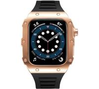 Case de montre en acier inoxydable Band silicone ， pour la série 8 7 6 5 4 SE 45 mm 44 mm Accessoires de remplacement ， Hommes Femmes Woard Watch Hot Strap Mod Kit