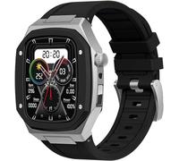 Case de montre en métal + bande de montre en caoutchouc , pour Series 8/7 45mm 6/5/4 SE 44 mm DIY , Slicone STRAPE MOIDIQUE DE MODIFICATION BASE ACI