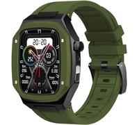 Case de montre en métal + bande de montre en caoutchouc ， pour Series 8/7 45mm 6/5/4 SE 44 mm DIY ， Slicone STRAPE MOIDIQUE DE MODIFICATION BASE ACI