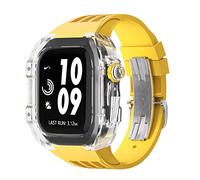 Case de montre transparente 44/45 mm ， pour les étuis en plastique Bande de silicone pour la série Iwatch Fluororubber Sangle de modification Kit