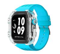 Case de montre transparente 44/45 mm , pour les étuis en plastique Bande de silicone pour la série Iwatch Fluororubber Sangle de modification Kit