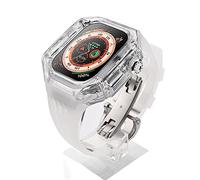 Case de montre transparente + Kit de modification du groupe de montre sportif FluorObber ， pour Apple Watch Ultra 8 49mm Series ， Silicone Watch Band Band Band Modification Kit ),