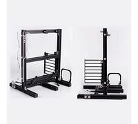 Case de PC en Plein Air, Banc de Test PC ATX M-ATX/ITX Châssis Open Vertical Handle Open Frame d'ordinateur Case Overclocking Test Platform Cassis Rack (Black)