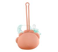 Case de tétine - Case de support de sucette en silicone | Pacifications portables Câse de stockage | Sac de rangement Pacifîer | Soupche à nœuds de mamelon avec forme d'animal | Sac d'organisateur Pac