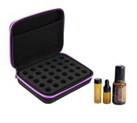 Case de Transport d'huile Essentielle, Eva Hard Shell Essential Essential Office de Stockage d'huile de Voyage Sac d'organisateur adapté à 30 grilles de Bouteilles de 5 ML (Violet)