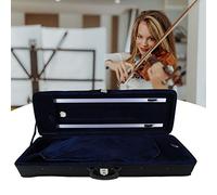 Case de Violon 4/4 avec Hygromètre à Haute densité Oxford Tissu de Forme Oblong Boîte de Protection contre le Violon pour Musiciens Professionnels Noir 30,7 Pouces