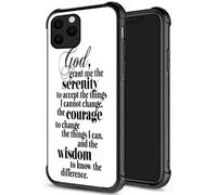 Case DJSOK compatible avec l'iPhone 11 Pro Max Case Serenity PrayerQuotes Case pour iPhone 11 Pro Max Case for Man Boys Girls Forpofroping Rugged