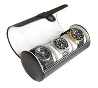 CASE ELEGANCE Travel Watch Organizer Case - Rouleau en similicuir (Noir) - par