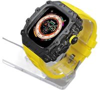 Case en alliage de style RM Kit de lunette transparente MOD ， pour Ultra 2 49 mm ， Bands de montre en caoutchouc Accessoires Men Met Metal PC Couverture de montre PC ， pour ES Ultra 2 49 mm Watch DIY