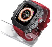 Case en alliage de style RM Kit de lunette transparente MOD ， pour Ultra 2 49 mm ， Bands de montre en caoutchouc Accessoires Men Met Metal PC Couverture de montre PC ， pour ES Ultra 2 49 mm Watch DIY