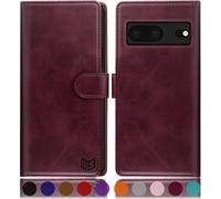 Case For Google Pixel 7 5g [Rfid Blocking] [Magnetic Protection] Card Slots Protection Case Premium Pu Leather Wallet Case For Pixel 7 5g Wine Red