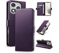 Case For Honor 400 Lite \ [Rfid Blocking] Luxury Pu Protective Case [Magnetic] [Card Slot] [Stand] Wallet Flip Case, [Purple]