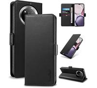Case For Honor Magic 7 Lite \ [Rfid Blocking] Luxury Pu Protective Case [Magnetic] [Card Slot] [Stand] Wallet Flip Case, [Black]