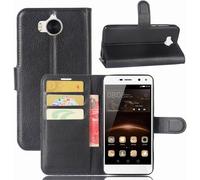 Case For Huawei Nova Young Mya-L11, Flip And Folio Case Anti-Fall Phone Case Silicone Cover (Black)