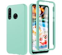 Case For Huawei P30 Lite, Case For Huawei P30 Lite, Shockproof 360 Degree Protection With Full Screen Protector Case Cover For Huawei P30 Lite/P30 Lite New Edition (Green)