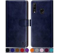 Case For Huawei P30 Lite [Rfid Blocking] [Magnetic Protection] Card Slots Protection Premium Pu Leather Wallet Case Blue