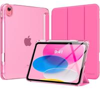 Case for iPad 11 inch (A16) 11th Generation 2025,iPad 10th Gen 10.9 inch 2022 Case with Pen Holder,Slim Lightweight Tri-Fold iPad 10th Gen Case with Heavy Duty Translucent Back PC,Persian Pink