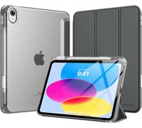 Case for iPad 11 inch (A16) 11th Generation 2025,iPad 10th Gen 10.9 inch 2022 with Pen Holder,Lightweight iPad 10th Gen Tri-Fold Case with Heavy Duty Translucent Back PC,Space Gray