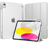 Case for iPad 11 inch (A16) 11th Generation 2025,iPad 10th Gen 10.9 inch 2022 with Pen Holder,Slim Lightweight Tri-Fold iPad 10th Gen Case with Heavy Duty Translucent Back PC,Silver