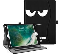Case for iPad 6th/5th Generation 9.7 Inch (2018/2017) and iPad Air 2/Air 1 9.7 Inch-Multi-Angle Folio Case with Document Pocket,Don't Touch