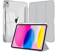 Case for iPad (A16) 11th/10th Generation (2025/2022) with Pen Holder and Soft TPU Bumper Transparent Ba COQUE POUR TABLETTE TACTILE
