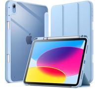 Case for iPad (A16) 11th/10th Generation (2025/2022) with Pen Holder, Clear Back Cover Case Slim Stand COQUE POUR TABLETTE TACTILE