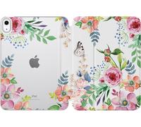 Case For Ipad (A16) 11th Gen 11 Inch 2025, Ipad 10th Gen 10.9 Inch 2022, Case With Soft Tpu Back Cover Flip With Semi-Transparent Stand Protector Auto Wake/Sleep, Scented Flowers