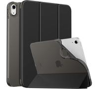 Case for iPad (A16) 11th Generation 11 inch 2025, iPad 10th Gen 10.9 inch 2022, Soft TPU Back Cover Flip Case with Stand Semi-Transparent Protector, Black