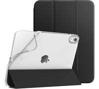 Case for iPad A16 11th Generation 11 Inch 2025, iPad 10th Generation 2022 10.9 Inch, Slim Translucent Soft TPU Tri-Fold Case with Auto Wake/Sleep, Black