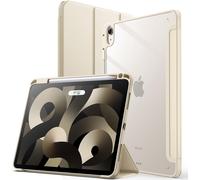 Case for iPad Air 11 Inch M3/M2 (2025/2024), iPad Air 5/4 (2022/2020 5th/4th) with Pencil Holder, Transparent Back Cover Slim Stand Shockproof Tablet (Starlight)