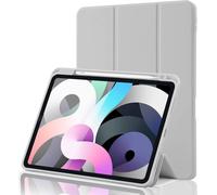 Case for iPad Air 7 11 Inch 2025 M3/Air 6 2024 M2/Air 5/4 2022 2020 10.9 Inch Case with Pen Holder,Supports 2nd Gen Pencil Charging,Auto Wake/Sleep Smart Cover,Grey